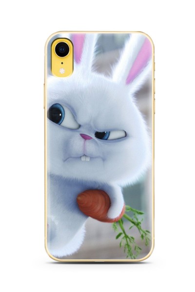 Dedektif Tavşan Tasarımlı Süper Şeffaf Silikon Telefon Kılıfı iPhone Xr