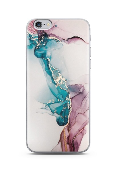 Duman Mermer Tasarımlı Süper Şeffaf Silikon iPhone 6 Plus Telefon Kılıfı