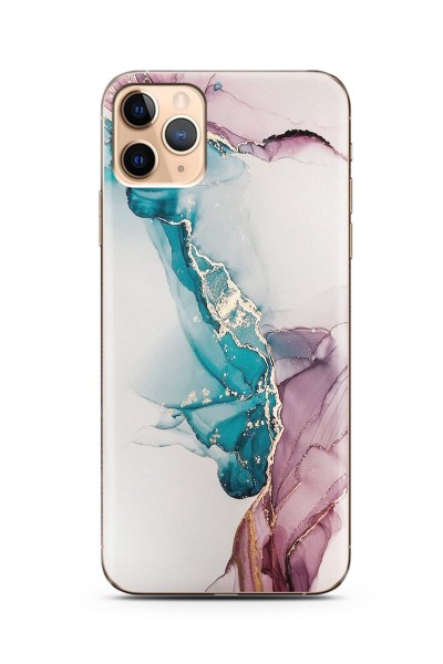 Duman Mermer Tasarımlı Süper Şeffaf Silikon Telefon Kılıfı iPhone 11 Pro