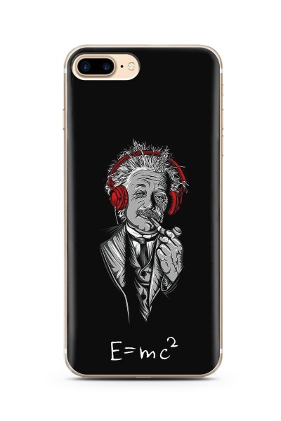 Einstein Tasarım Süper Şeffaf Silikon Telefon Kılıfı iPhone 7 Plus