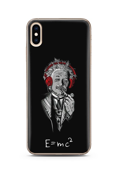 Einstein Tasarım Süper Şeffaf Silikon Telefon Kılıfı Iphone Xs Max