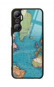 İnfinix Hot 20 Atlantic Map Tasarımlı Glossy Telefon Kılıfı