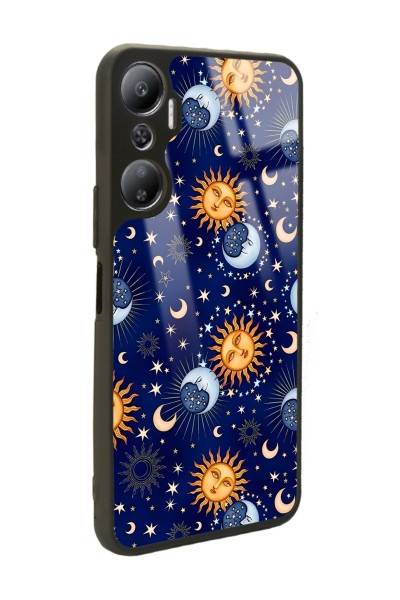 İnfinix Hot 20 Ay Güneş Pijama Tasarımlı Glossy Telefon Kılıfı