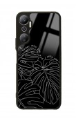 İnfinix Hot 20 Dark Leaf Tasarımlı Glossy Telefon Kılıfı