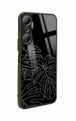 İnfinix Hot 20 Dark Leaf Tasarımlı Glossy Telefon Kılıfı