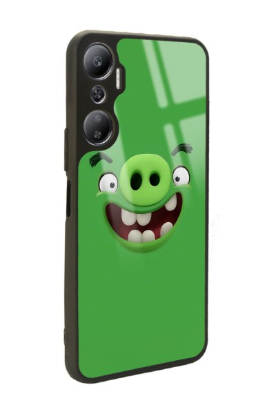 İnfinix Hot 20 Green Angry Birds Tasarımlı Glossy Telefon Kılıfı