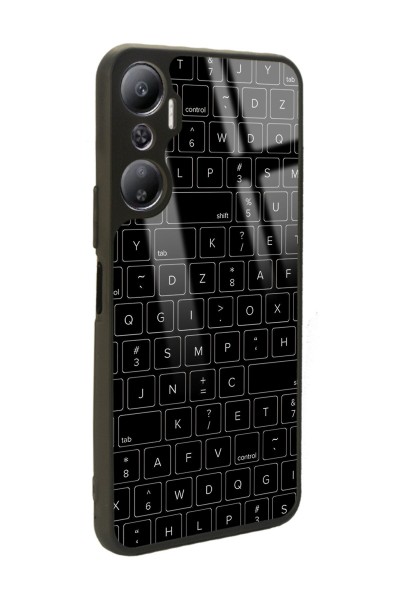 İnfinix Hot 20 Keyboard Tasarımlı Glossy Telefon Kılıfı