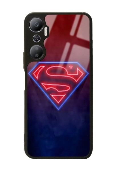 İnfinix Hot 20 Neon Superman Tasarımlı Glossy Telefon Kılıfı
