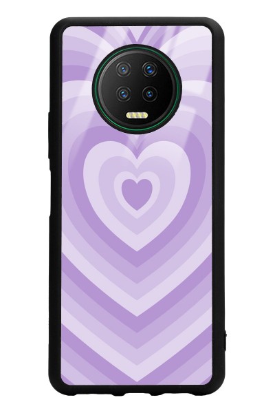 Infinix Note 7 Lila Kalp Tasarımlı Glossy Telefon Kılıfı