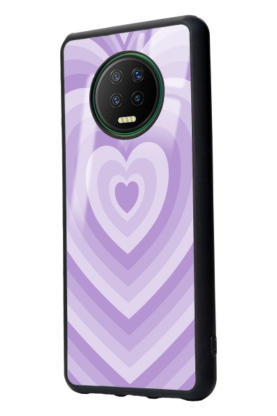 Infinix Note 7 Lila Kalp Tasarımlı Glossy Telefon Kılıfı