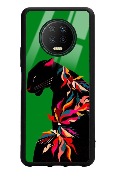 Infinix Note 7 Renkli Leopar Tasarımlı Glossy Telefon Kılıfı