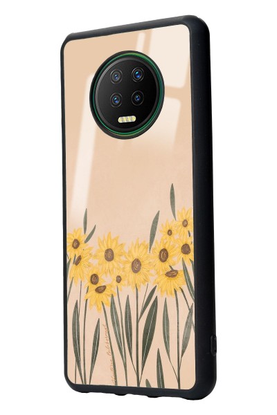 Infinix Note 7 Watercolor Sunflower Tasarımlı Glossy Telefon Kılıfı