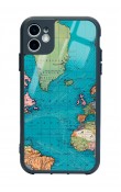 iPhone 11 Atlantic Map Tasarımlı Glossy Telefon Kılıfı