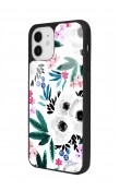 iPhone 11 Beyaz Çiçek Tasarımlı Glossy Telefon Kılıfı
