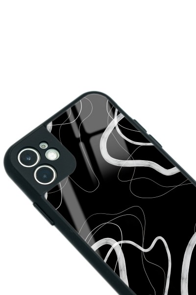iPhone 11 Black Wave Tasarımlı Glossy Telefon Kılıfı