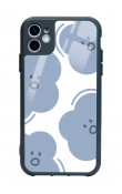 iPhone 11 Cloud Face Tasarımlı Glossy Telefon Kılıfı