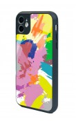 iPhone 11 Colored Brush Tasarımlı Glossy Telefon Kılıfı
