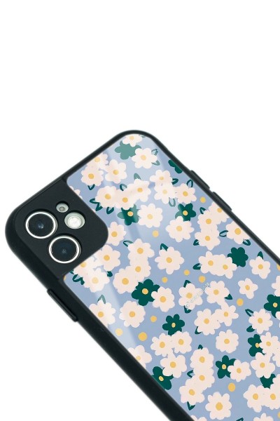iPhone 11 Daisy Pattern Tasarımlı Glossy Telefon Kılıfı
