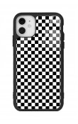 iPhone 11 Damalı Tasarımlı Glossy Telefon Kılıfı