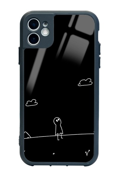 iPhone 11 Doodle Casper Tasarımlı Glossy Telefon Kılıfı