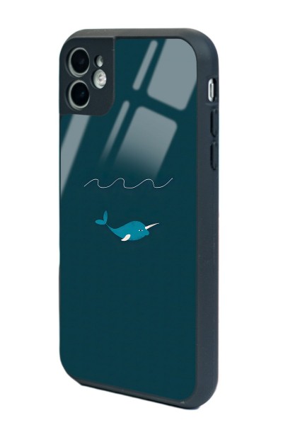 iPhone 11 Doodle Fish Tasarımlı Glossy Telefon Kılıfı