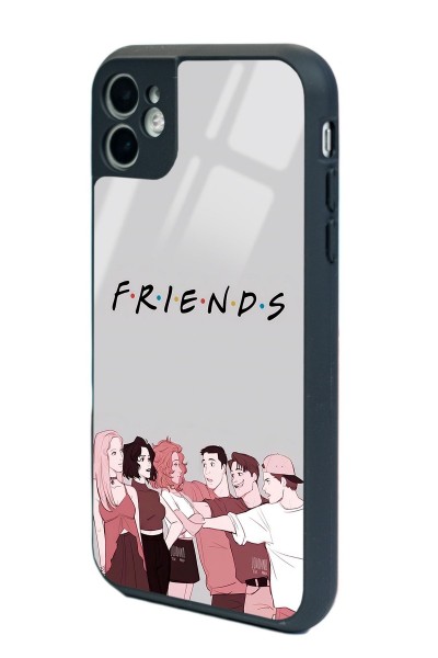 iPhone 11 Doodle Friends Tasarımlı Glossy Telefon Kılıfı