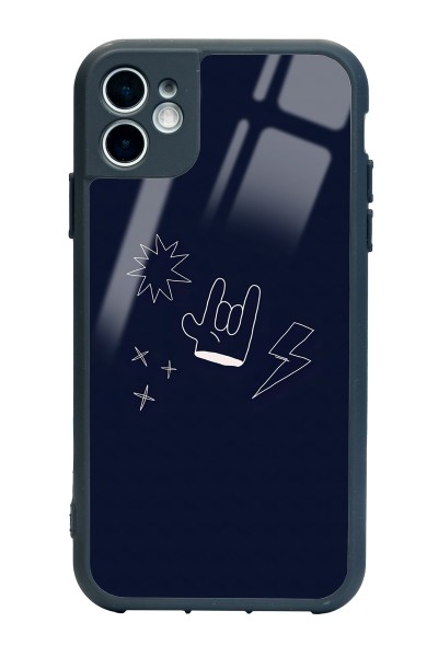 iPhone 11 Doodle Punk Tasarımlı Glossy Telefon Kılıfı