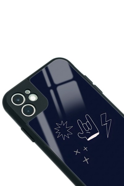 iPhone 11 Doodle Punk Tasarımlı Glossy Telefon Kılıfı