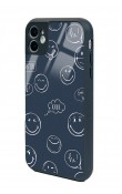 iPhone 11 Doodle Smile Tasarımlı Glossy Telefon Kılıfı