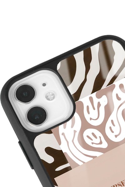 iPhone 11 Emoji Zebra Tasarımlı Glossy Telefon Kılıfı