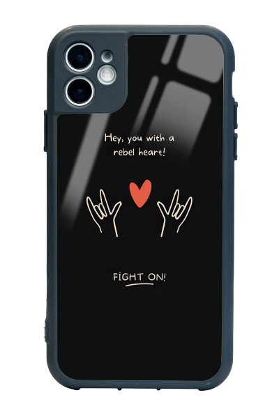 iPhone 11 Fight On Tasarımlı Glossy Telefon Kılıfı