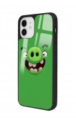 iPhone 11 Green Angry Birds Tasarımlı Glossy Telefon Kılıfı