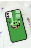 iPhone 11 Green Angry Birds Tasarımlı Glossy Telefon Kılıfı