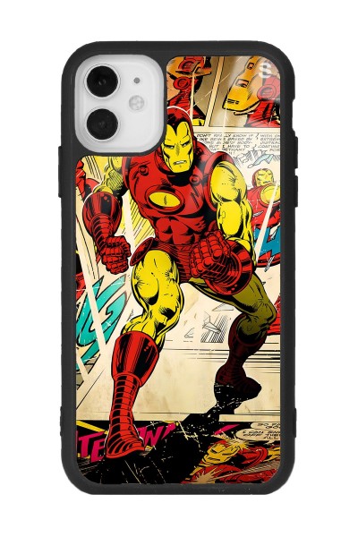 iPhone 11 Iron Man Demir Adam Tasarımlı Glossy Telefon Kılıfı