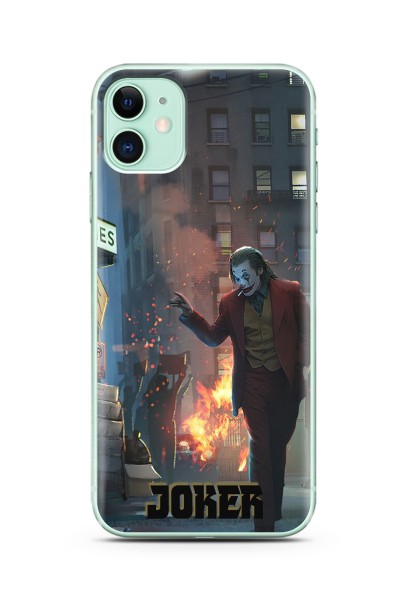 Iphone 11 Joker Tasarımlı Süper Şeffaf Silikon Telefon Kılıfı