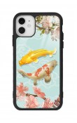 iPhone 11 Koi Balığı Tasarımlı Glossy Telefon Kılıfı