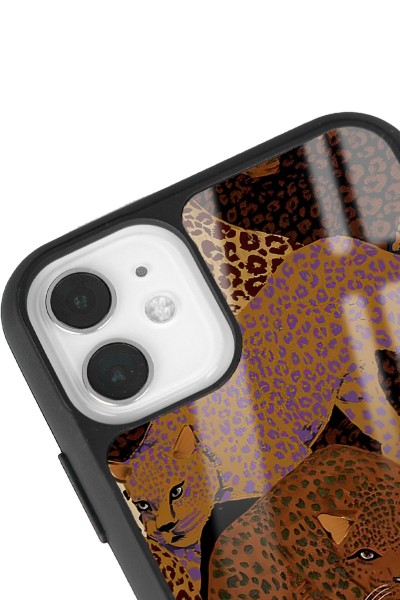 iPhone 11 Leoparlar Tasarımlı Glossy Telefon Kılıfı