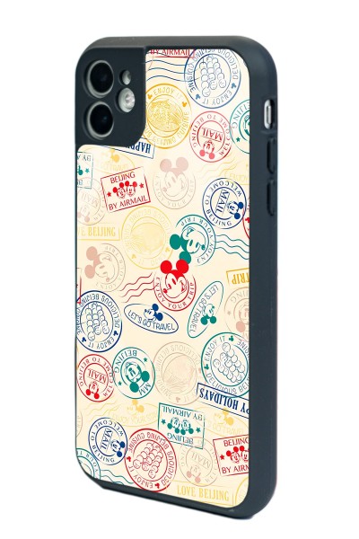 iPhone 11 Mickey Stamp Tasarımlı Glossy Telefon Kılıfı