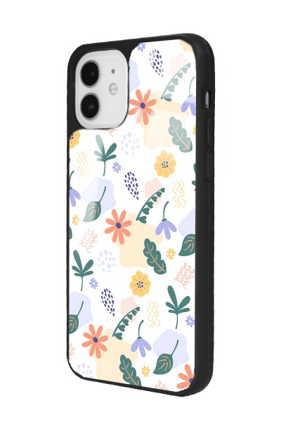 iPhone 11 Minik Çiçekler Tasarımlı Glossy Telefon Kılıfı