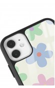 iPhone 11 Nude Çiçek Tasarımlı Glossy Telefon Kılıfı