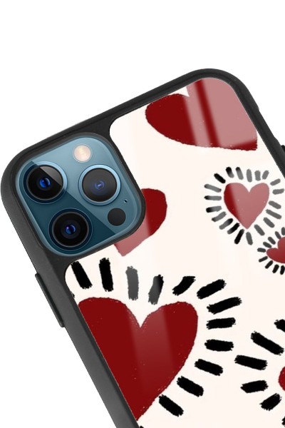 iPhone 11 Pro Brush Heart Tasarımlı Glossy Telefon Kılıfı