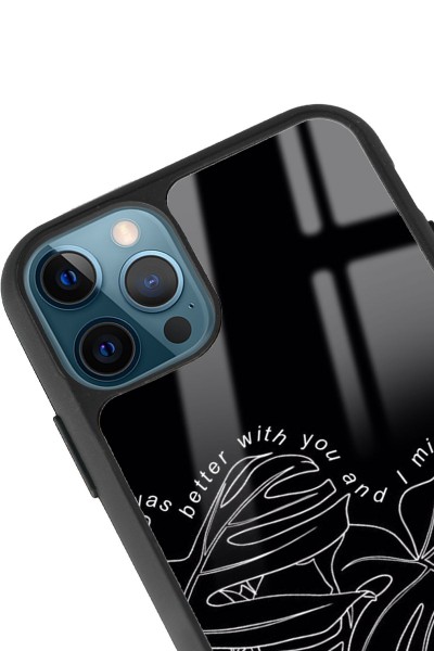 iPhone 11 Pro Dark Leaf Tasarımlı Glossy Telefon Kılıfı