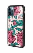 iPhone 11 Pro Fuşya Çiçekli Tasarımlı Glossy Telefon Kılıfı