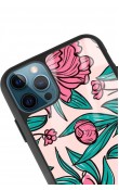 iPhone 11 Pro Fuşya Çiçekli Tasarımlı Glossy Telefon Kılıfı