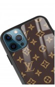 iPhone 11 Pro Kahverengi Lv Tasarımlı Glossy Telefon Kılıfı