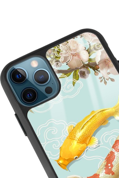 iPhone 11 Pro Koi Balığı Tasarımlı Glossy Telefon Kılıfı