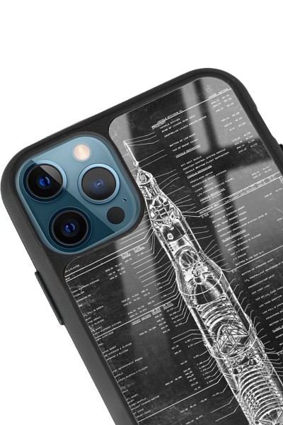 iPhone 11 Pro Max Apollo Plan Tasarımlı Glossy Telefon Kılıfı