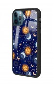 iPhone 11 Pro Max Ay Güneş Pijama Tasarımlı Glossy Telefon Kılıfı