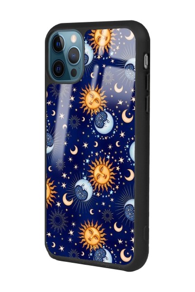 iPhone 11 Pro Max Ay Güneş Pijama Tasarımlı Glossy Telefon Kılıfı