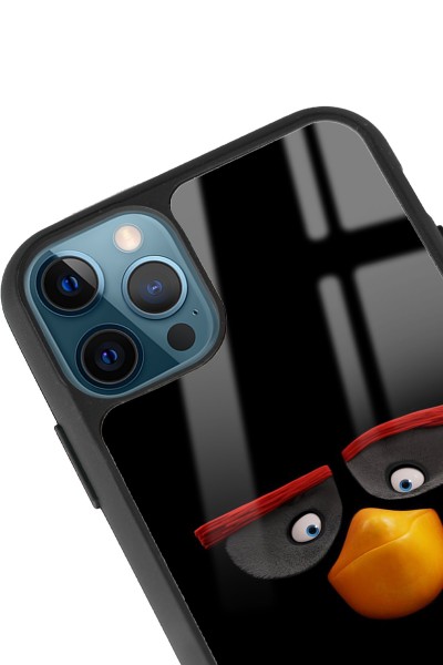 iPhone 11 Pro Max Black Angry Birds Tasarımlı Glossy Telefon Kılıfı